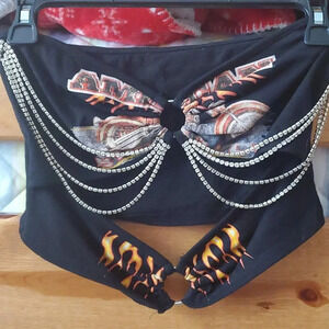 ☆☆☆Black tube top with cut outs